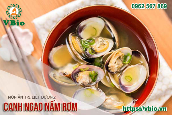 Canh ngao nấu nấm rơm